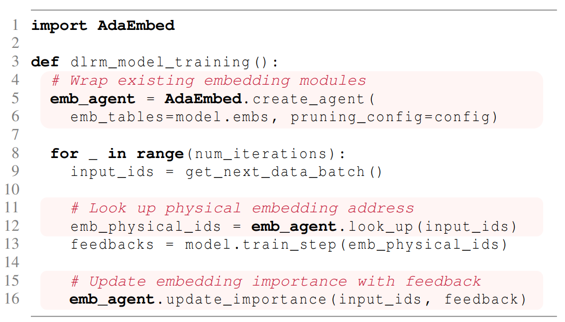 AdaEmbed Algorithm